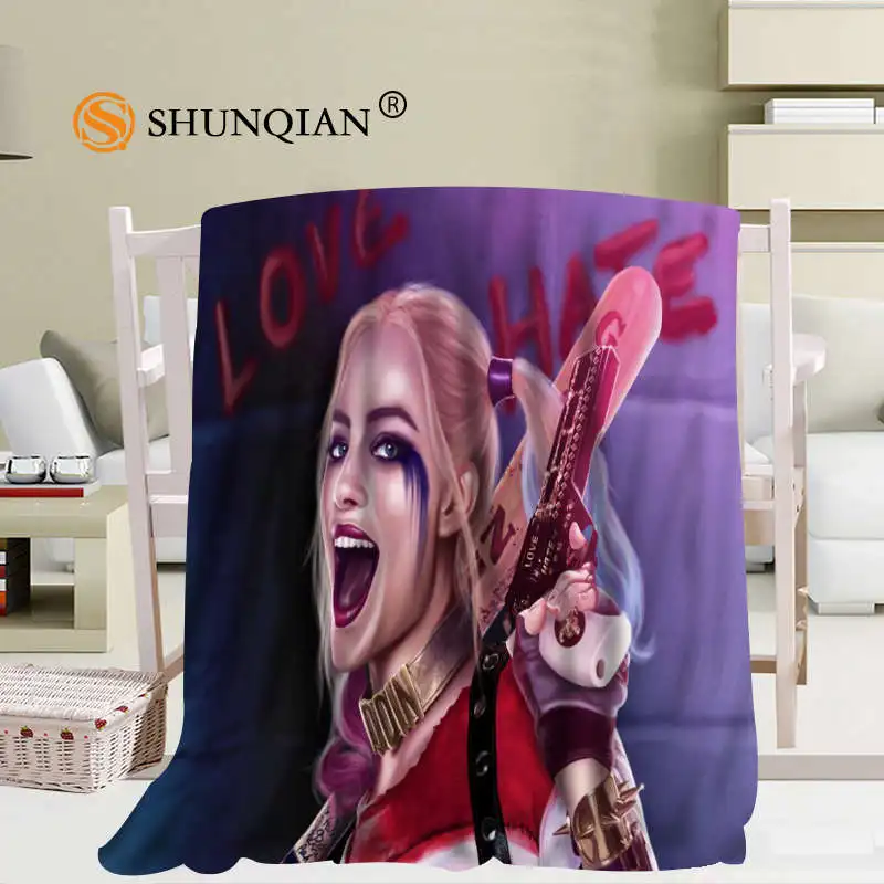 Blanket Изготовленное на заказ одеяло Манта Харли Куинн диван/кровать/Самолет путешествия постельные пледы набор 56x80 дюймов 50X60 дюймов 40X50 дюймов - Цвет: Blanket