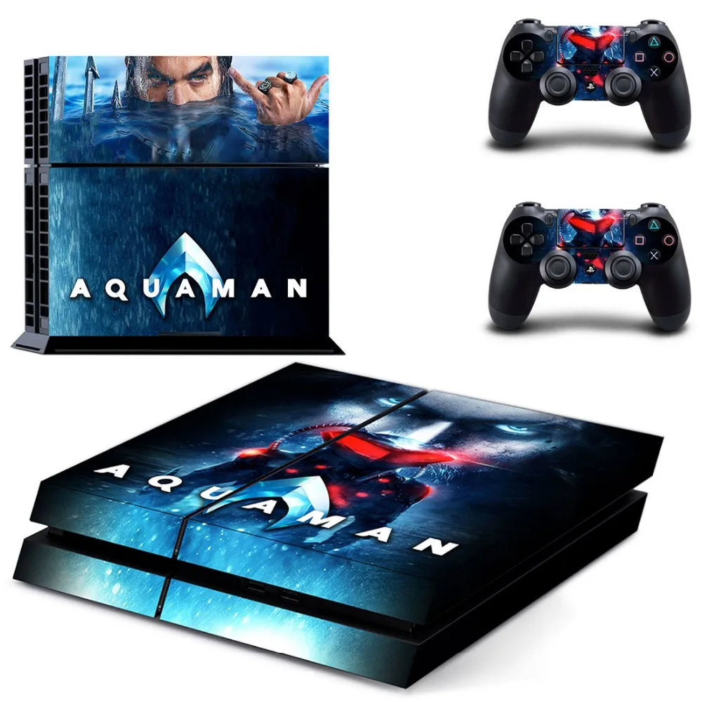 Пленка Aquaman PS4 наклейки для кожи Play Station 4 консоли контроллеры геймпад Виниловая
