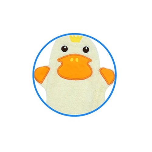 Duck Детские Мультяшные банные перчатки, полотенце, детские перчатки для ванны, милые хлопковые банные щетки в форме животного для детей, аксессуары для детей - Цвет: Duck