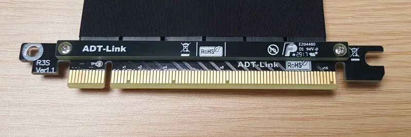 Вертикальный удлинитель для видеокарты Riser PCIE 3 0x16 Гибкий плоский кабель