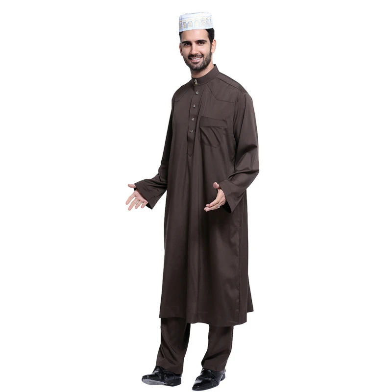 Мусульманская Арабская Мужская Тауб Thawb Caftan мусульманская одежда для мужчин