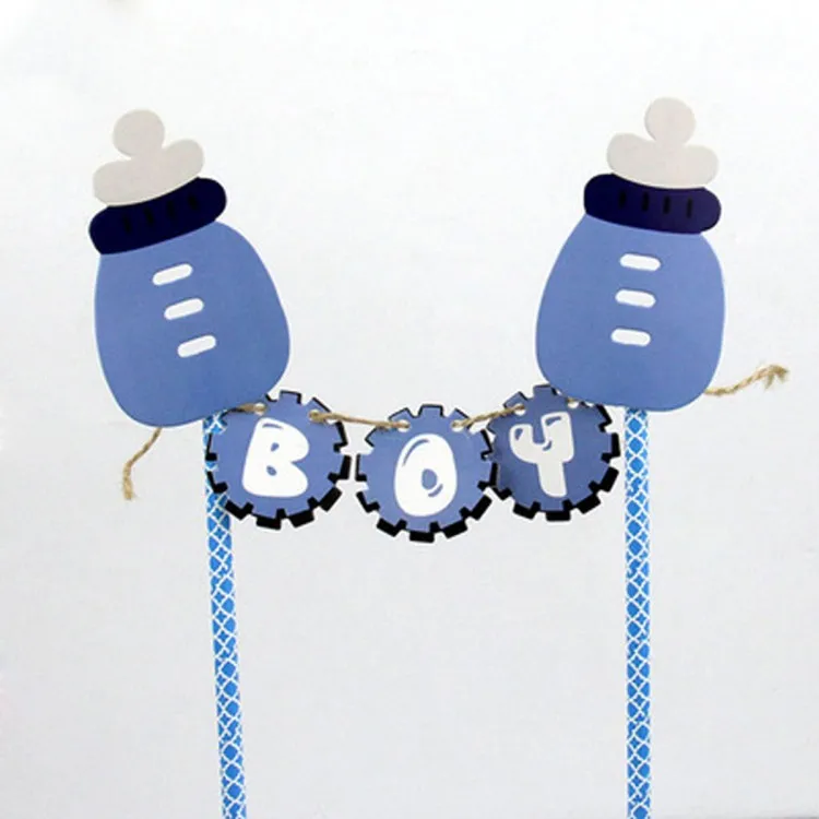 Boy Cake Banner Йориу его мальчик вечерние латексные конфетти для воздушного шара 1-й День рождения украшения для детской вечеринки - Цвет: Boy Cake Banner