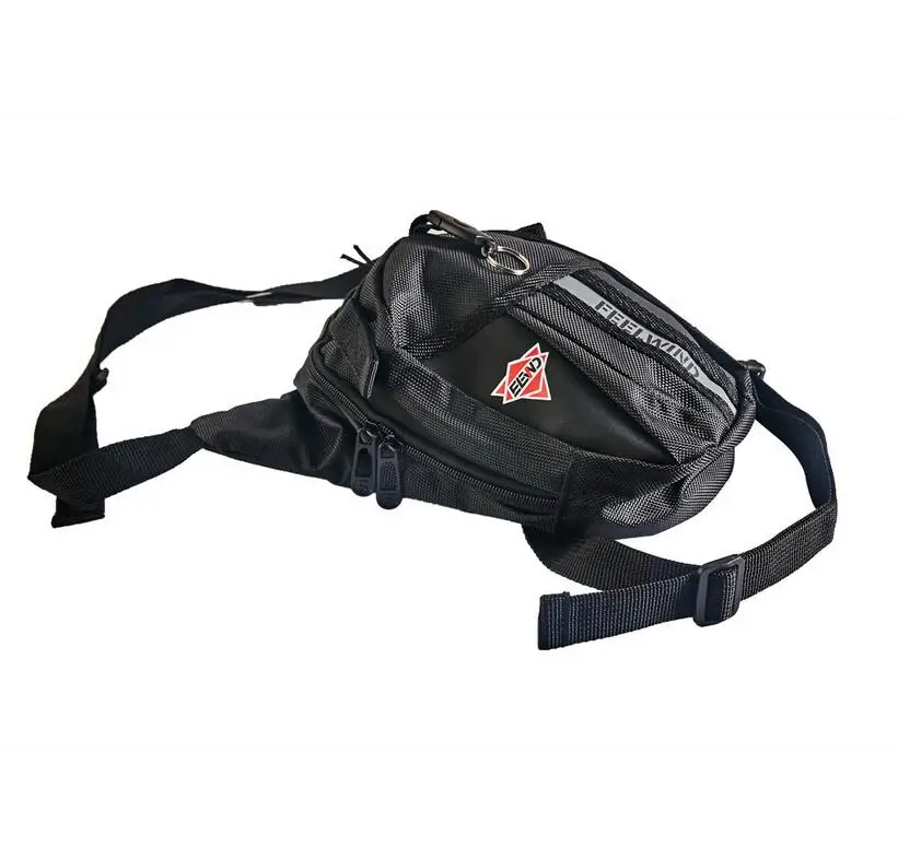 Поясная сумка с откидной ногой для мотоцикла велосипеда поясная черного цвета |