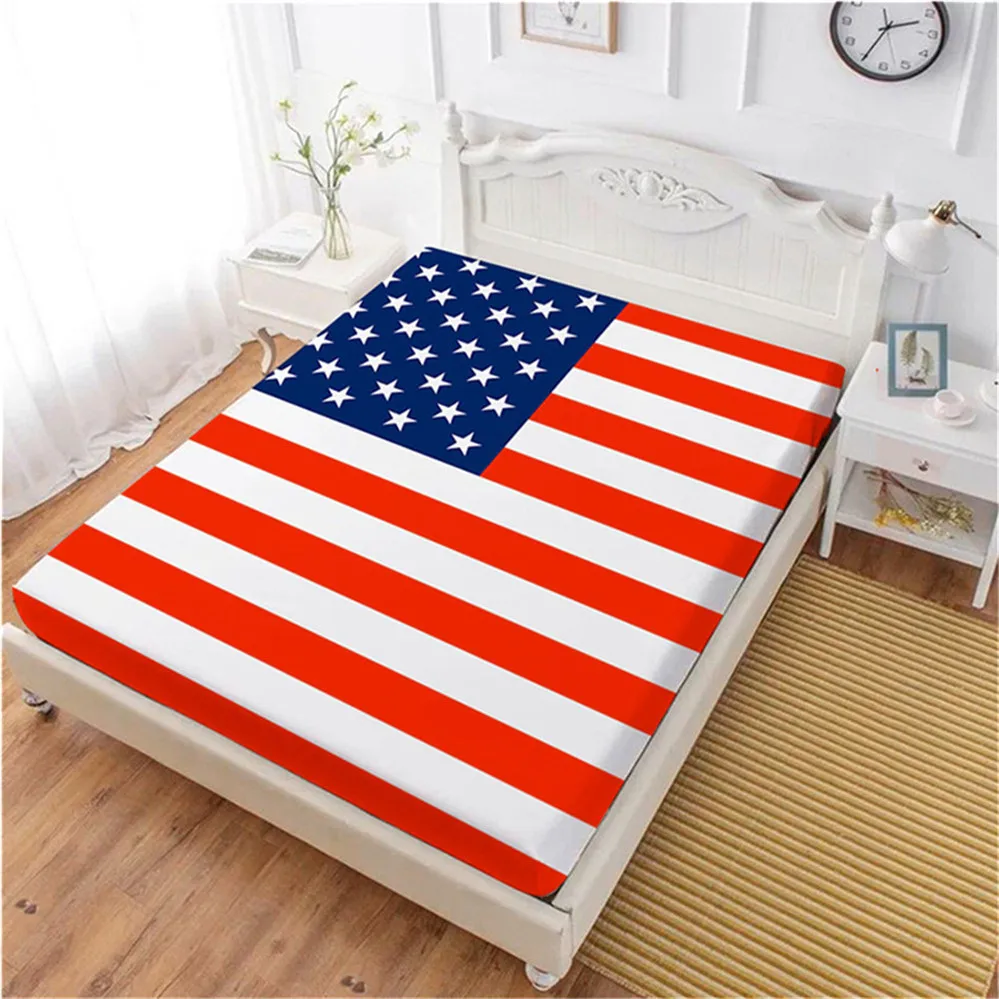 Economici Bandiera Giorno Bandiera Americana Letto Copriletto Bald Eagle Stampa Montata Copriletto Lenzuola Colorate Regalo Di Festival Materasso Copertura Complementi Arredo Casa D45