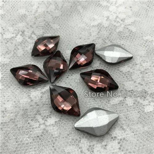 wine red TopStone 125 шт. 12 x мм 19 мм стекло кристалл лимон ромб Необычные Камень острым сзади со стразами multi Цвета ювелирных изделий - Цвет: wine red