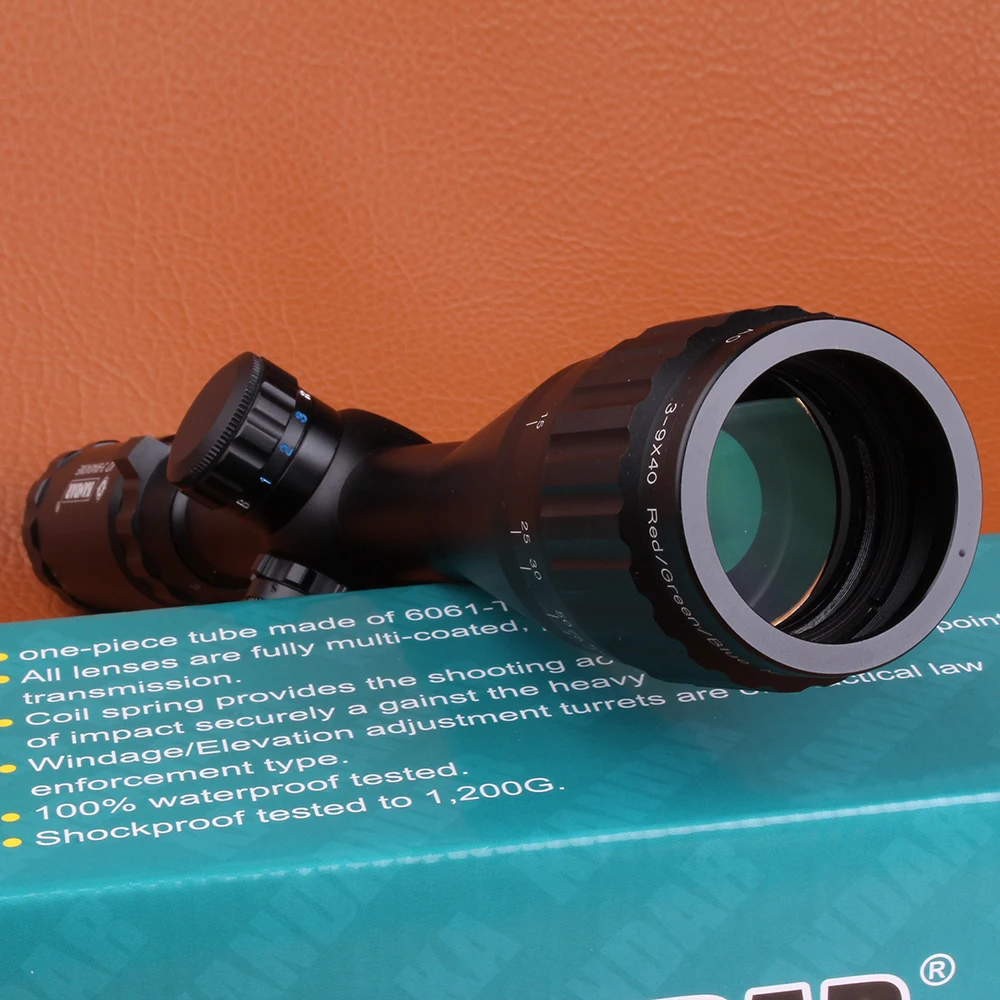 KANDAR 3-9X40AOE охотничий прицел RGB с подсветкой Mil-dot проволока сетка тактические