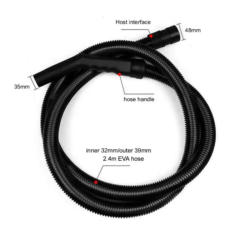 Jieba CB15L промышленный шланг для пылесоса/наборы щеток, длина 2,4 М, для Интерфейса хоста 50 мм, BF501 части пылесоса