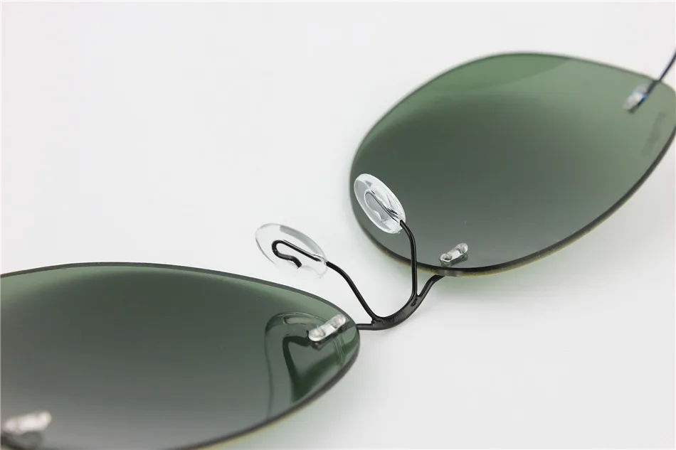 Марка Дизайнер Авиатор Очки Ультра Свет Силуэт Без Оправы Титан Поляризованные