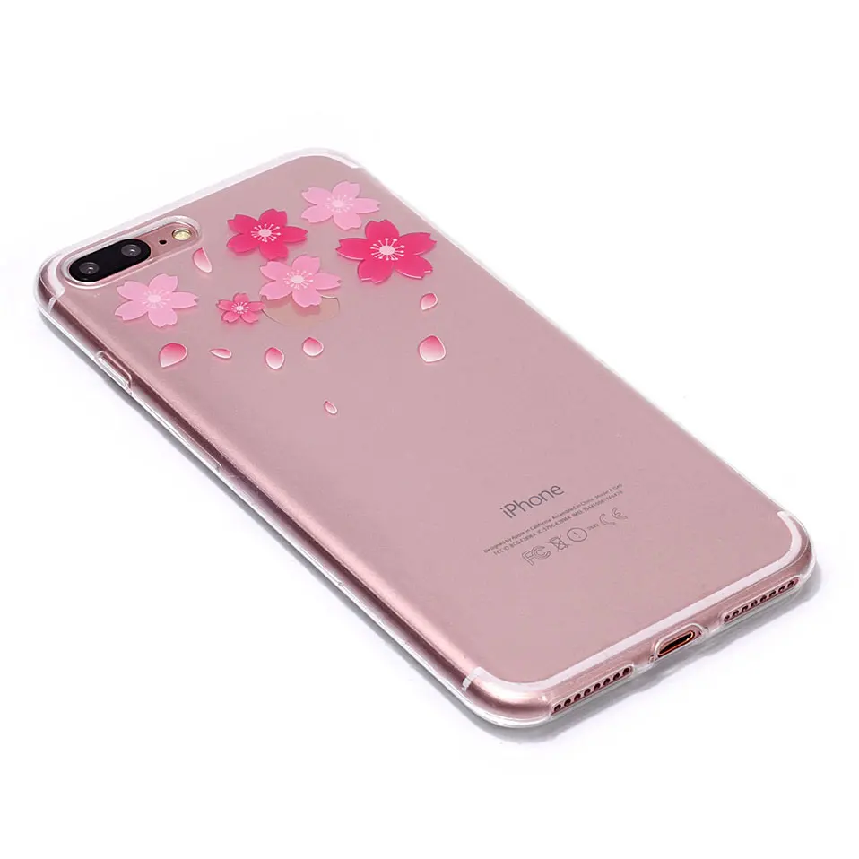 Модная Обложка для iPhone 5 6 7 8 X Cherry Blossom чехол телефона 5S 6S SE принципиально плюс Капа
