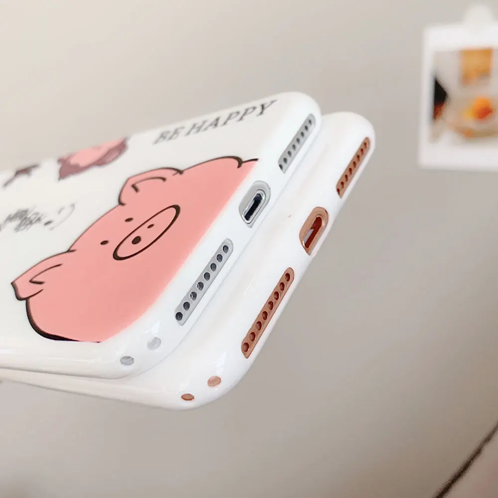 Силиконовый чехол TPU мягкий для iPhone X XR XS Xs Max 7 Plus 8 Чехлы 6S 6 милые аксессуары