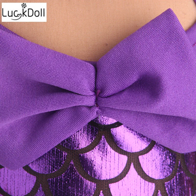 LUCKDOLL Мода 3 цвета кукла в купальнике+ повязка на голову подходит 18 дюймов американская кукла и 43 см кукла аксессуары