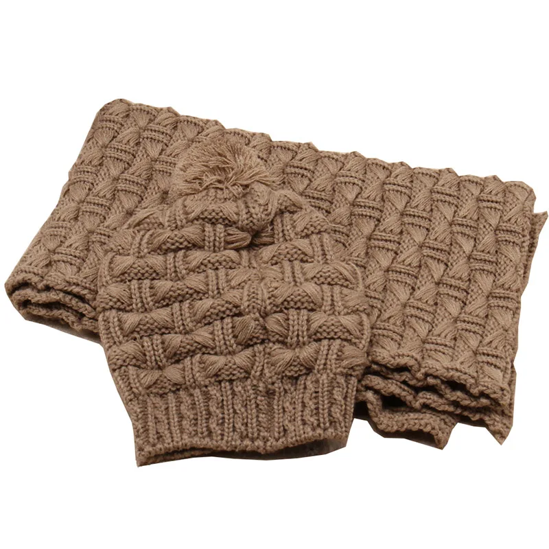 RUNMEIFA новый дизайн шарф и шапка для женщин Зимний теплый акриловый шапочки Femme