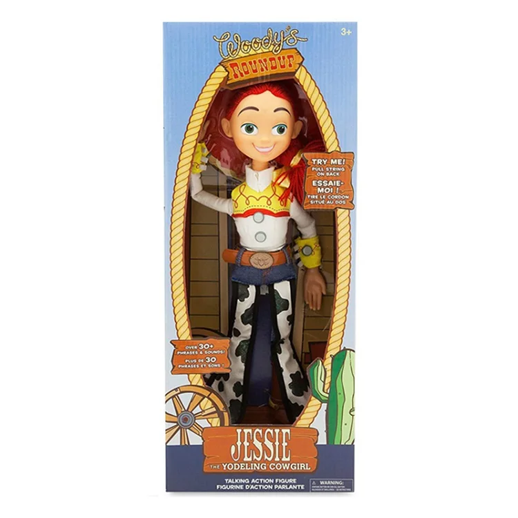 Jessie With Box 40 см disney Pixar История игрушек 3 4 говорящий Вуди Джесси фигурки ткань тело Модель Кукла Ограниченная Коллекция игрушки детские подарки - Цвет: Jessie With Box