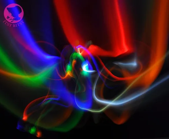 Многоцветный Изменение Оптического Волокна СВЕТОДИОДНЫЕ Перчатки Свет Перста