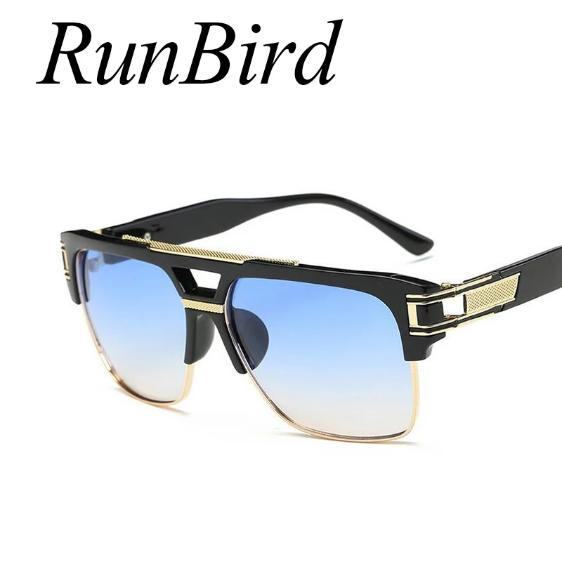 Солнечные очки RunBird в стиле ретро UV400 для мужчин и женщин модные роскошные