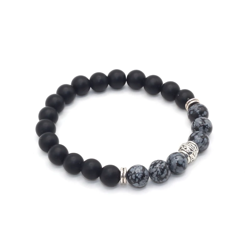 Браслет из натурального камня черного оникса 8 мм|bracelet accessories|men braceletmen accessories |