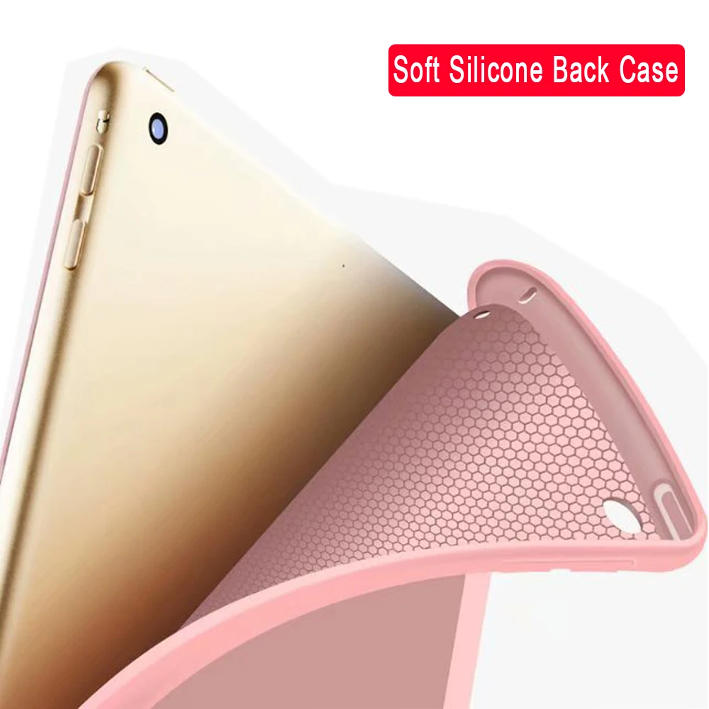 Мягкий силиконовый чехол накладка для Apple iPad 9 7 2017 2018 Air 1 2 5 6 го поколения кожаный