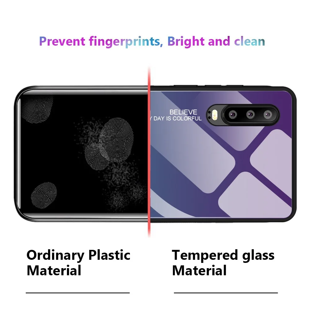 Чехол с закаленным стеклом для Huawei P30 Pro Mate20 чехлы телефонов роскошный чехол ins