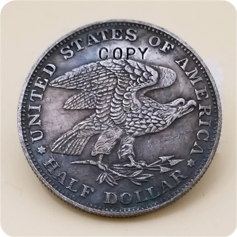 COPY REPLICA USA 1882 50C Shield Earring Half Dollar Patterns COIN FREE SHIPPING | Дом и сад