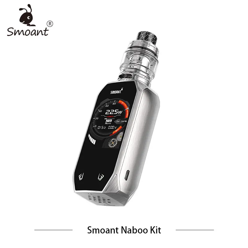 New Smoant Naboo Kit Dual battery 225w Box Mod with 4ml subohm Tank Mesh Coli Vape Music Mode Electronic Cigarettes | Электроника