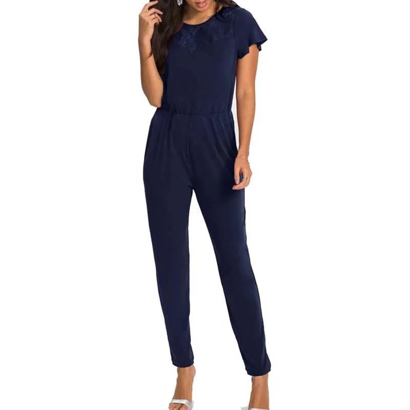 Сексуальный комбинезон с коротким рукавом женский длинный 2020 летние женские