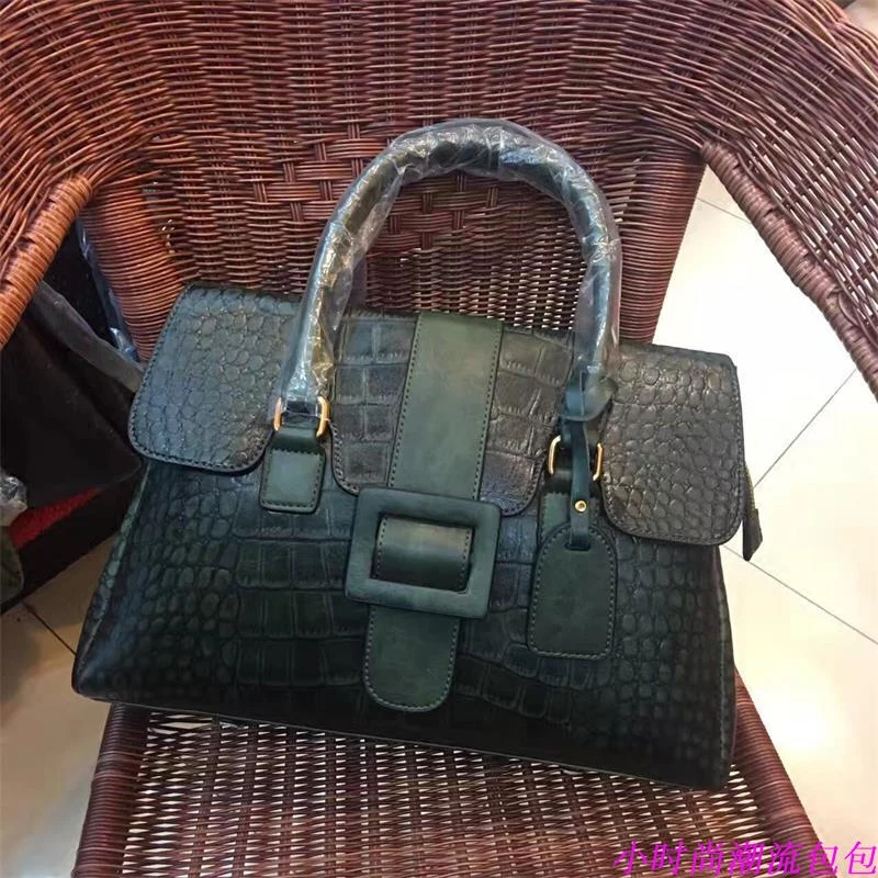 Роскошная женская сумка высокого качества Классическая с крокодиловым узором
