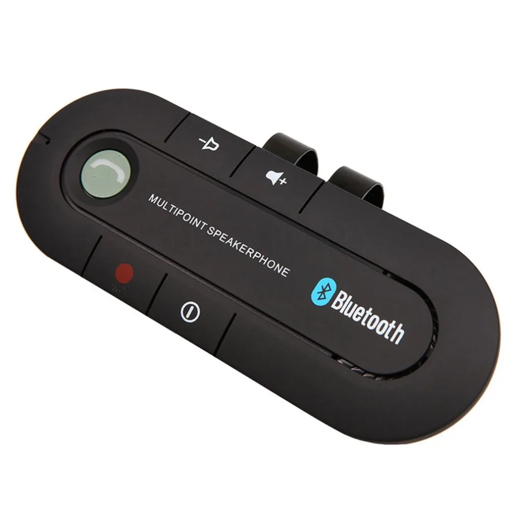 

2021 Bluetooth Handsfree Car Kit Wireless Bluetooth Speaker Phone MP3 Music Player Sun Visor Clip Speakerphone With Car Charger