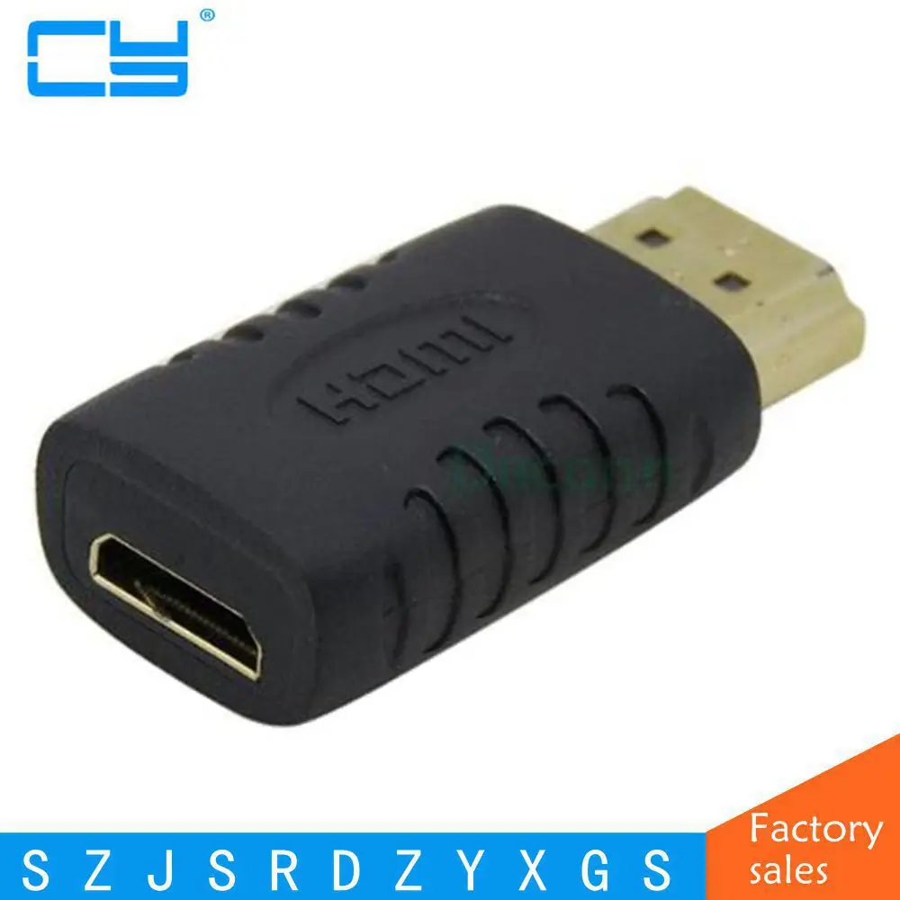 Мини HDMI-совместимый с женским и мужским разъемами HDMI F/M HDTV позолоченный Кабельный