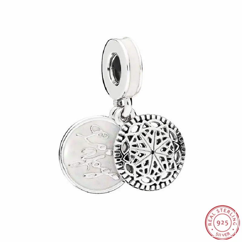 Подвеска для йоги Женская из серебра 925 пробы с перламутровой эмалью|beads beads|beads
