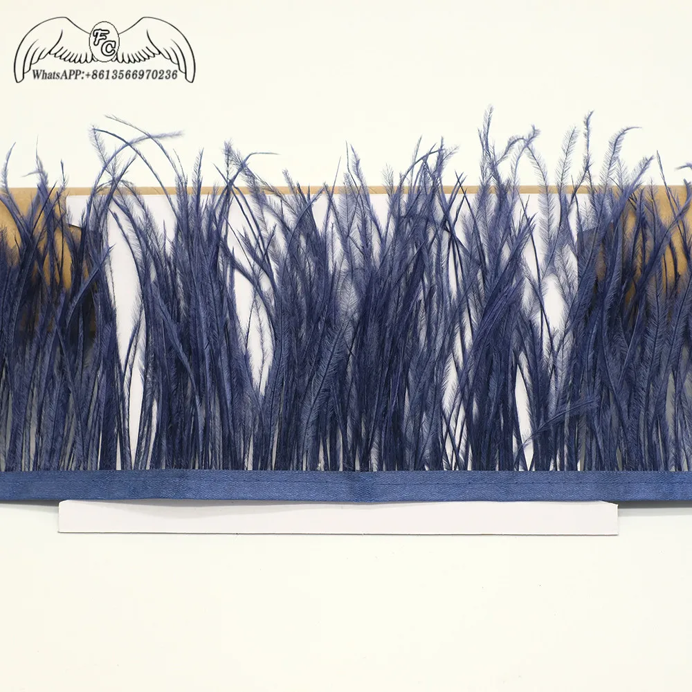 Заводская цена 10 ярдов высокое качество отделка из страусиных перьев 10-15 см шлейф