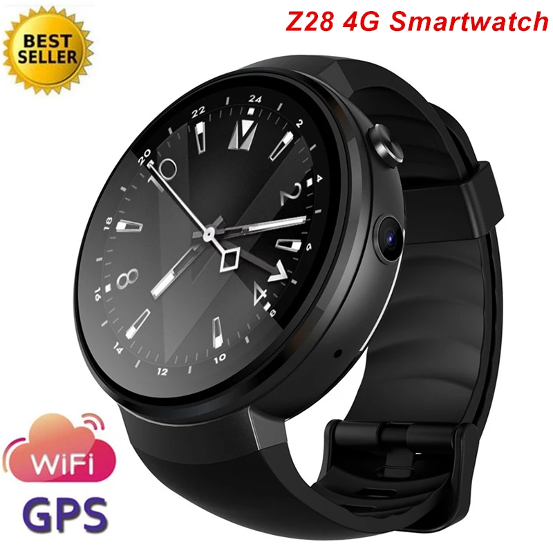 4G Smartwatch Для мужчин Android 7 0 sim-карты Bluetooth Smart часы GPS Wi-Fi камера 16 Гб памяти Hreat