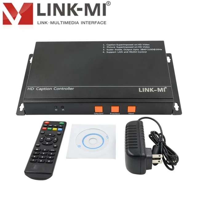 LINK MI WPS42 HDMI надпись символ Adder через RS 232 локальное управление сетью отображает