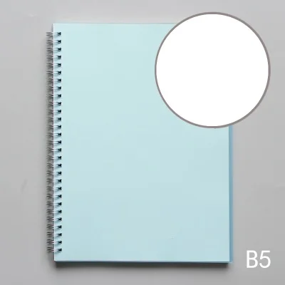 blue blank B5 цветная ПП Обложка сетка/пустая/точка/линия катушки тетрадь повязки планировщик Органайзер для офиса и школы - Цвет: blue blank