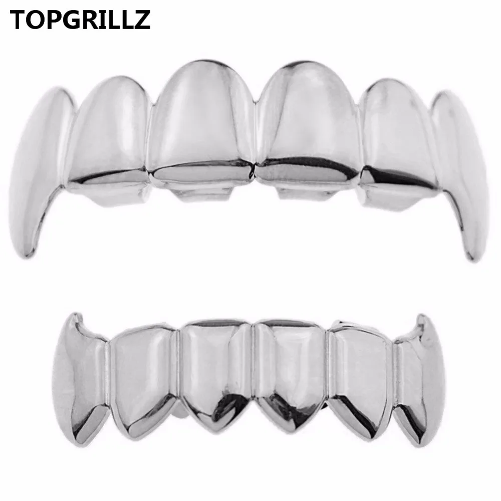 Набор для гриля TOPGRILLZ с золотым и серебряным покрытием набор в стиле хип хоп