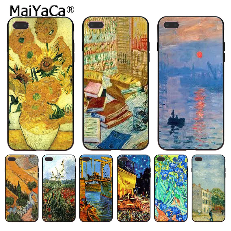 Роскошный гибридный Чехол MaiYaCa Ван Гога для телефона iPhone 8 7 6 6S Plus X 5S 12pro SE 11pro max