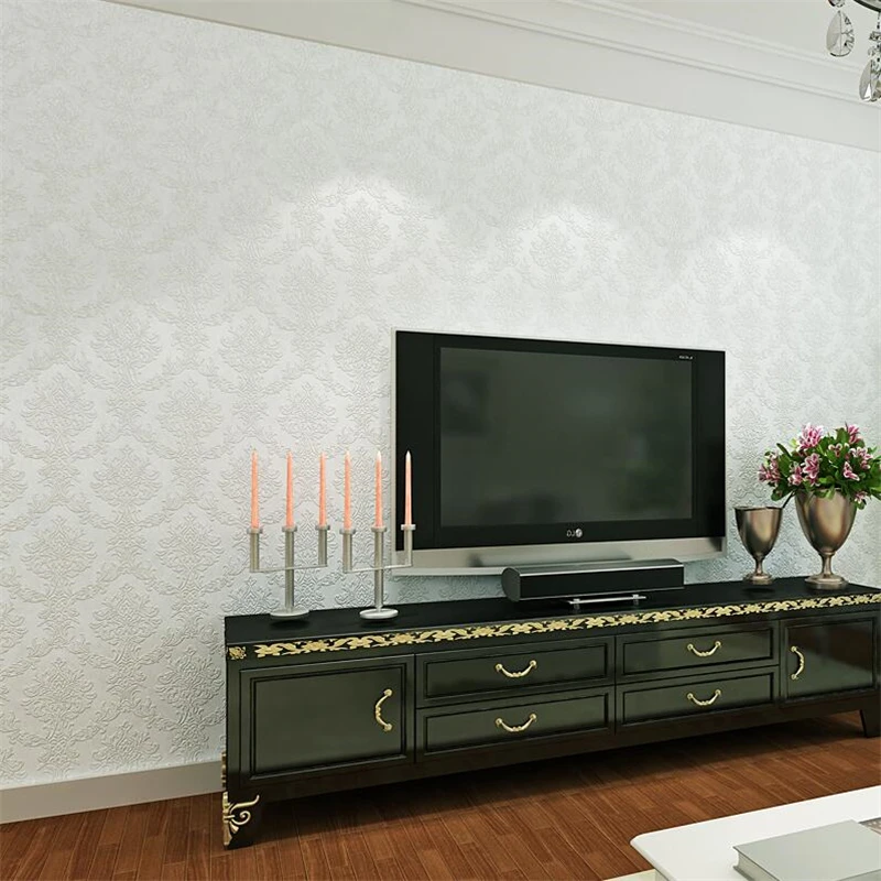 beibehang new Wallpaper luxury European environmentally friendly non-woven wallpaper TV background bedroom living room | Обустройство