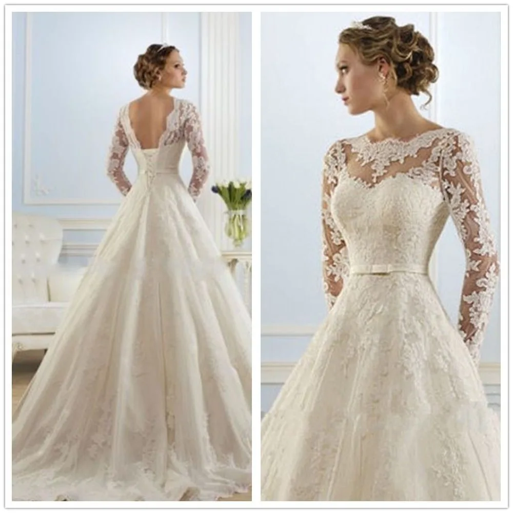 Новая Винтажная Свадебная Кружевная аппликация V-образный вырез Цветочная