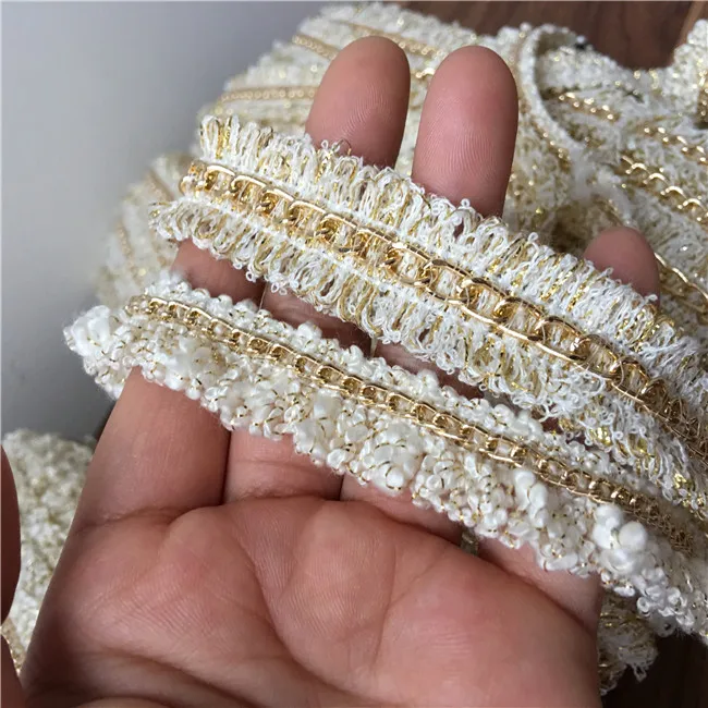 Diy изысканный супер качество золотой проволоки аксессуары цепи кружевные для