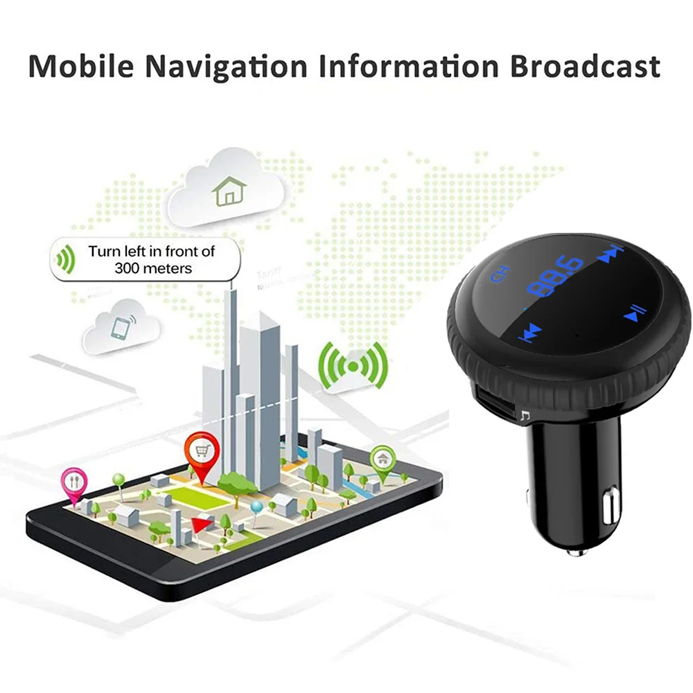 FM трансмиттер с Bluetooth автомобильный комплект громкой связи MP3 плеер модулятор 5 В 2