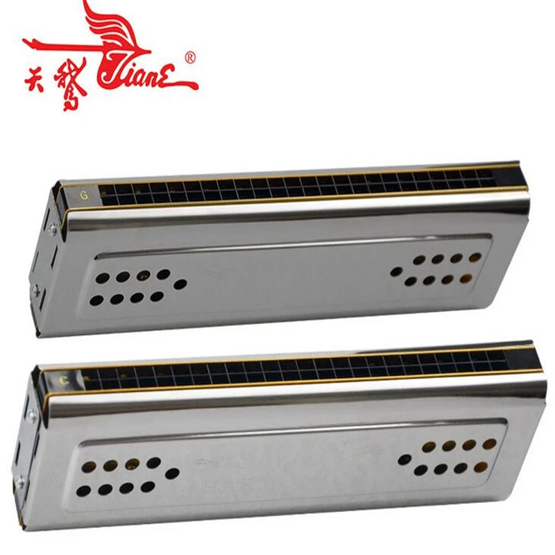 Двусторонняя Губная гармошка Swan с 24 отверстиями C & G для ключей Ogan Armonica