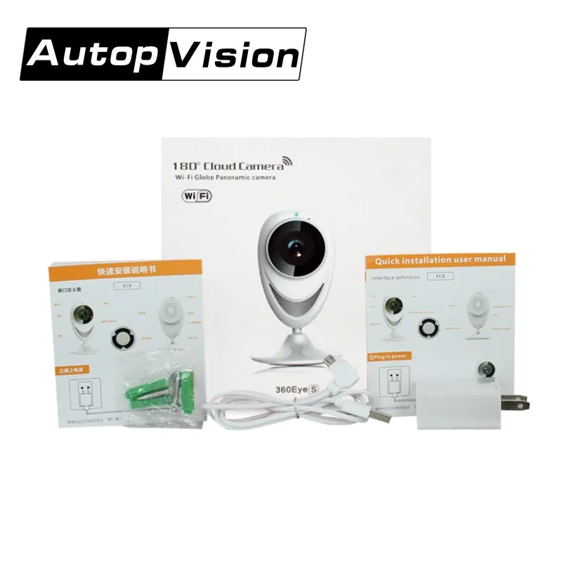 EC8 L10 185 градусов рыбий глаз 2MP Wi Fi ip камера ИК 10 м ночного видения 1080 P full hd камеры