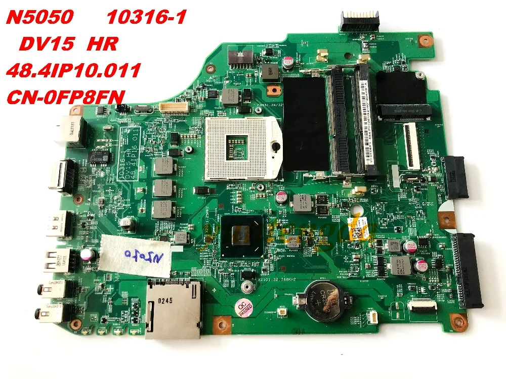 Original for DELL N5050   Motherboard 10316-1  DV15  HR  48.4IP10.011  CN-0FP8FN tested good free shipping connectors