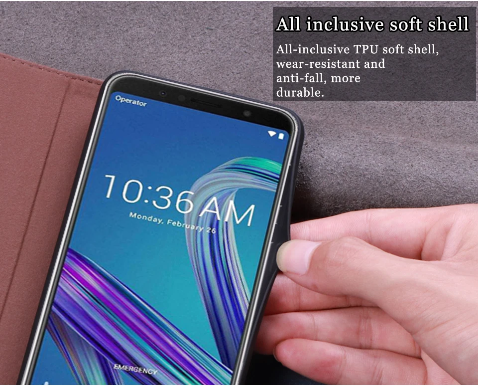 Роскошный кожаный чехол-книжка RYKKZ для ASUS ZenFone Max Pro M1 ZB602KL, чехол-подставка для мобильного телефона Asus M1, кожаный чехол для телефона