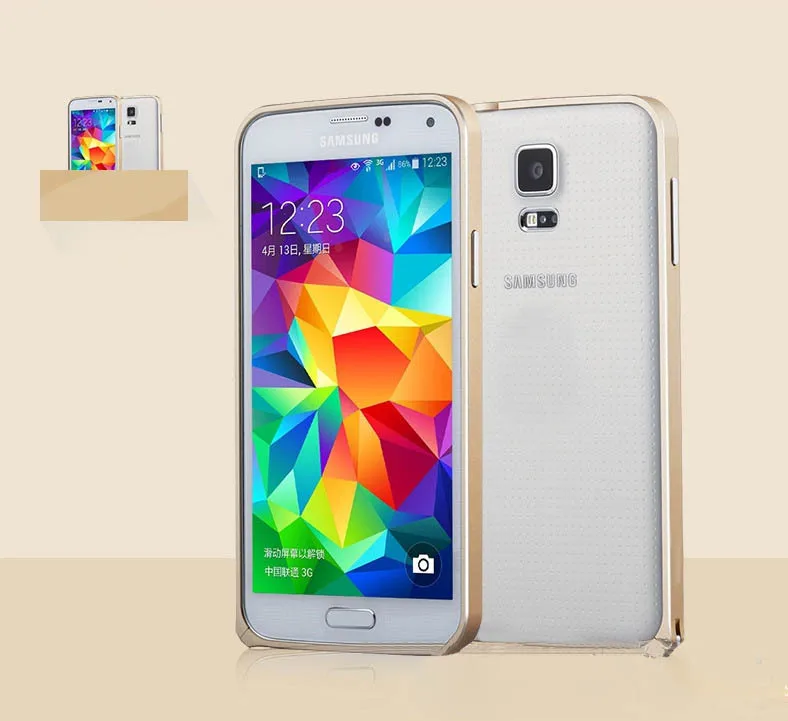 New For Samsung Galaxy S5 Bumper Case Ultra Thin Metal Fram i9600 Hard |