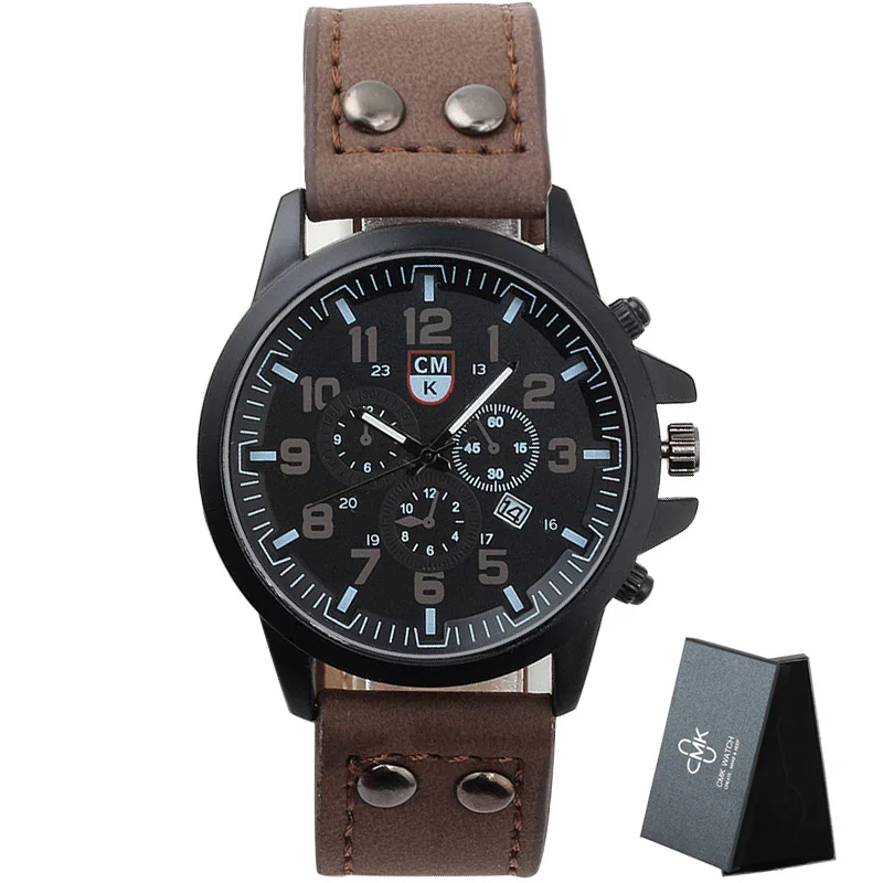 4 цвета деловые мужские часы с календарем ретро модные спортивные повседневные