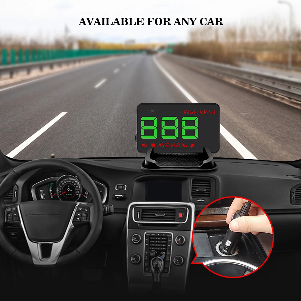 Универсальный автомобильный GPS датчик скорости HUD 3 5 мм дисплей с отображением o