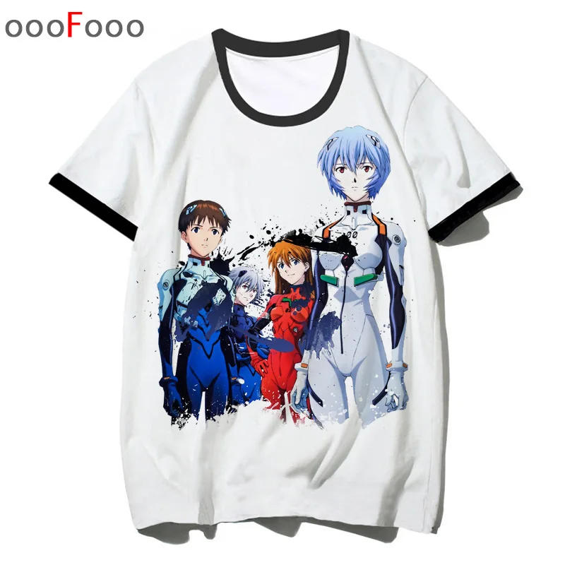 Футболка Evangelion ATTACK ANGEL, Мужская футболка EVA, топ с круглым вырезом, летняя футболка с рисунком для мужчин, мужская/wo Мужская футболка в стиле хип-хоп
