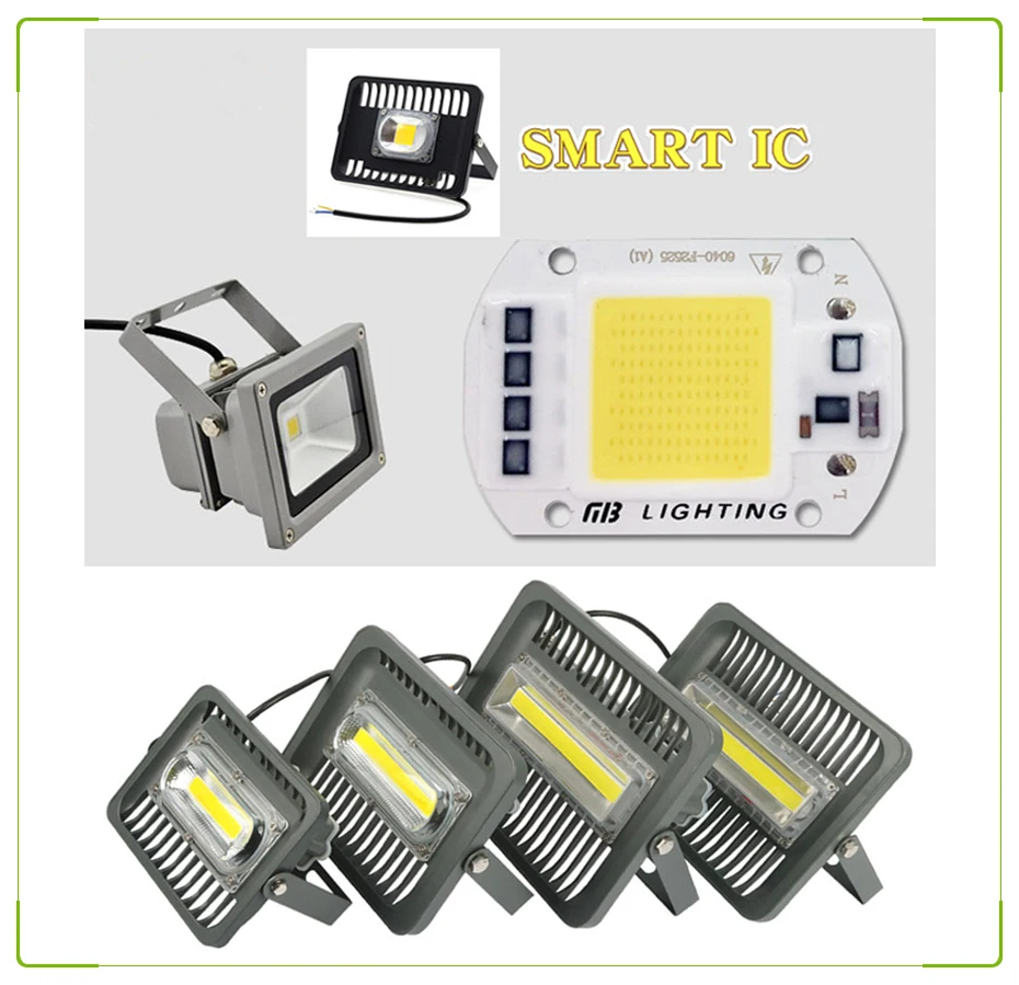 RAYWAY светодиодный чип COB лампа высокой Мощность 20w 30w 50w 100w IP65 умная ИС(интеграционная схема) подходит для DIY светодиодный прожектор светильник Холодный белый/теплый белый/белый