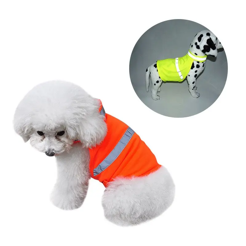 Светоотражающий Жилет для собаки флуоресцентная безопасная Одежда собак пальто