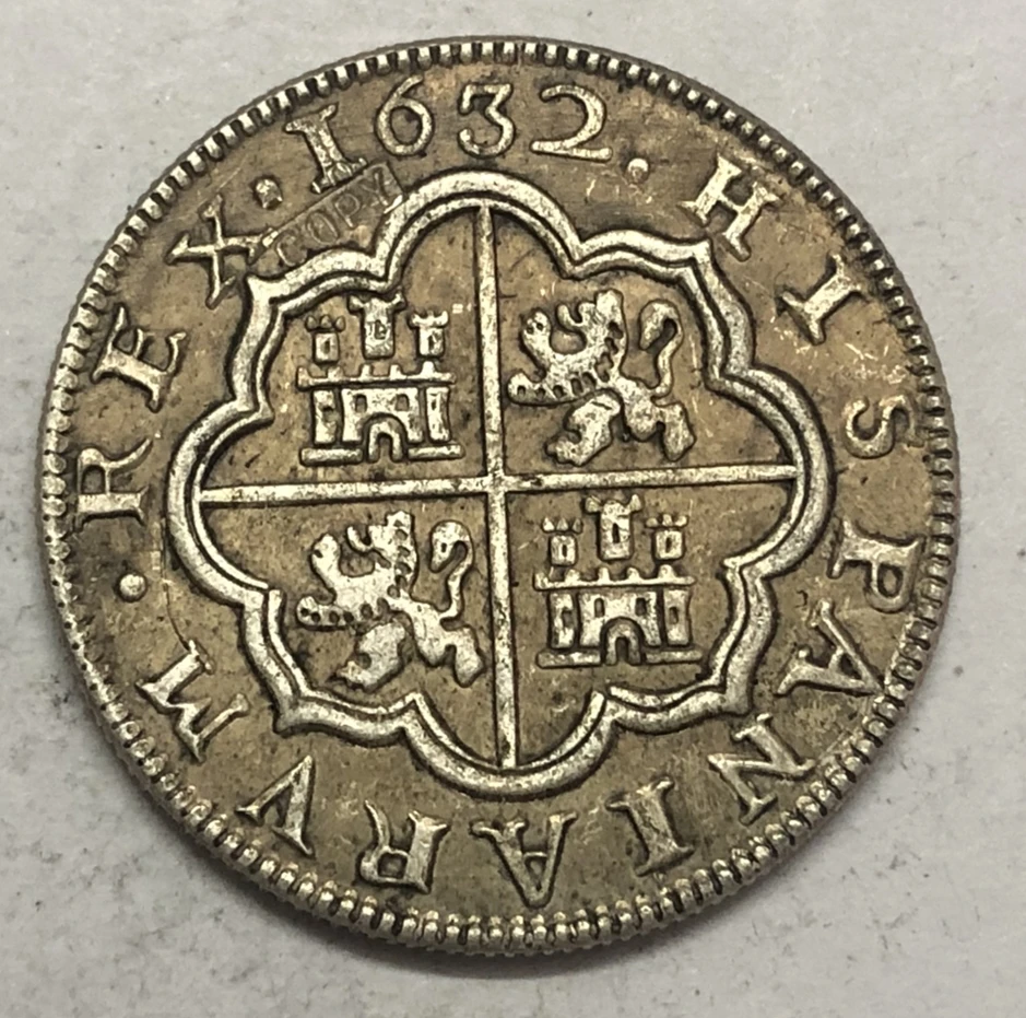 1632 Испания 4 Reales Felipe IV копия Посеребренная монета|Безвалютные монеты| |